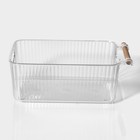Контейнер для хранения с ручкой LaDо́m «Кристалл», 31,5×16,5×11,5 см, цвет прозрачный - Фото 5