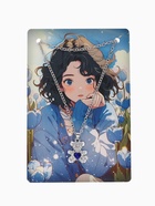 Кулон «Мишка» с сердечком, цвет бело-синий в серебре, 40 см - Фото 2