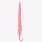 Зонт - трость полуавтоматический «Однотон», 8 спиц, R = 46 см, цвет розовый - фото 9854779