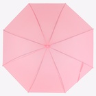 Зонт - трость полуавтоматический «Однотон», 8 спиц, R = 46 см, цвет розовый - Фото 6