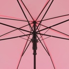 Зонт - трость полуавтоматический «Однотон», 8 спиц, R = 46 см, цвет розовый - фото 9664240