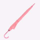 Зонт - трость полуавтоматический «Однотон», 8 спиц, R = 46 см, цвет розовый - фото 9664241