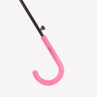 Зонт - трость полуавтоматический «Однотон», 8 спиц, R = 46 см, цвет розовый - фото 9854777