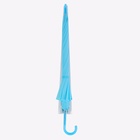 Зонт - трость полуавтоматический «Однотон», 8 спиц, R = 46 см, цвет голубой - фото 9854782