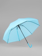Зонт - трость полуавтоматический «Однотон», 8 спиц, R=46/55 см, d=92 см, голубой - Фото 3