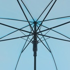 Зонт - трость полуавтоматический «Однотон», 8 спиц, R = 46 см, цвет голубой - фото 9664249