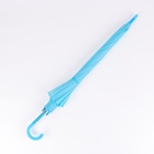 Зонт - трость полуавтоматический «Однотон», 8 спиц, R = 46 см, цвет голубой - фото 9664250