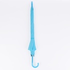 Зонт - трость полуавтоматический «Однотон», 8 спиц, R = 46 см, цвет голубой - фото 9664251