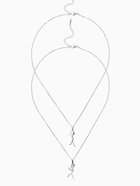 Кулоны парные «Неразлучники. Несогласие», L=49.5 см, набор 2 шт. цвет серебро - Фото 1