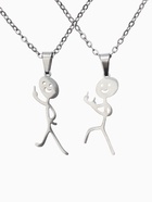 Кулоны парные «Неразлучники. Несогласие», L=49.5 см, набор 2 шт. цвет серебро - Фото 2