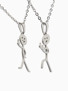 Кулоны парные «Неразлучники. Несогласие», L=49.5 см, набор 2 шт. цвет серебро - Фото 3