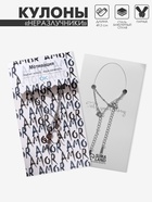 Кулоны парные «Неразлучники. Несогласие», L=49.5 см, набор 2 шт. цвет серебро - Фото 7