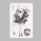 Наклейка пластик интерьерная цветная "Балерина - черный лебедь" 30х45 см - фото 110068432