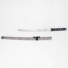 Макет оружия «Сувенирная катана на подставке», ножны под леопарда, светлый, 89 см - Фото 3