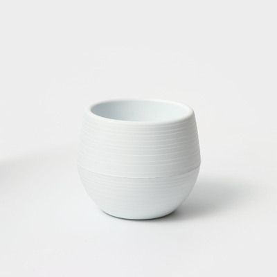 Горшок для цветов с поддоном «Япония», 450 мл, d=12 см, h=10 см, пластиковый, белый