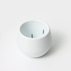 Горшок для цветов с поддоном «Япония», 450 мл, d=12 см, h=10 см, пластиковый, белый - Фото 2