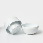 Горшок для цветов с поддоном «Япония», 450 мл, d=12 см, h=10 см, пластиковый, белый - Фото 3