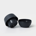 Горшок для цветов с поддоном «Япония», 450 мл, d=12 см, h=10 см, пластиковый, графитовый - Фото 3