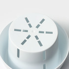 Горшок для цветов с поддоном «Япония», 450 мл, d=12 см, h=10 см, пластиковый, бело-графитовый - Фото 4