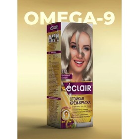Крем-краска для волос Eclair Omega-9, оттенок 11.1 платиновый блонд блонд