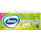 Платочки Zewa Deluxe, с ароматом ромашки, 10 штук - фото 300907321