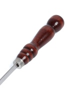 Кочерга узбекская 50/1 см, полная длина 65 см, сталь 3 мм, с узором, с деревянной ручкой - Фото 2