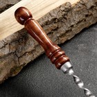 Кочерга узбекская с деревянной ручкой, с узором 30/1 см, полная длина 54 см, сталь 3 мм - Фото 3