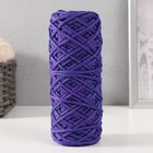 Шнур для вязания 35% хлопок,65% полипропилен 3 мм 85м/160±10 гр (Сапфир/фиолетовый) - фото 110108685
