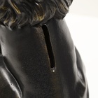 Копилка "Лев с короной" черный с позолотой, 23см - фото 9744123