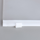 Папка-конверт на ZIP-молнии A5, 150 мкм, Calligrata, карман для визитки, прозрачная, белая молния - Фото 3