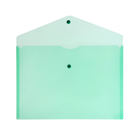 Папка-конверт на кнопке А4, 120 мкм, Calligrata, прозрачная, зелёная - Фото 2