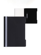 Папка - скоросшиватель Calligrata, А4.160 мкм, чёрная, прозрачный верх - Фото 1