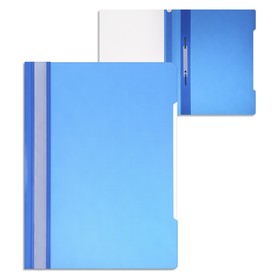 Папка - скоросшиватель Calligrata, А4,160 мкм, синяя, прозрачный верх (комплект 10 шт)
