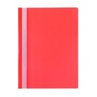 Папка - скоросшиватель Calligrata, А4.160 мкм, красная, прозрачный верх - Фото 3