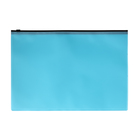 Папка-конверт на ZIP-молнии A4, 180 мкм, Calligrata Pastel, полупрозрачная, чёрная молния, голубая - Фото 1
