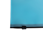 Папка-конверт на ZIP-молнии A4, 180 мкм, Calligrata Pastel, полупрозрачная, чёрная молния, голубая - Фото 3