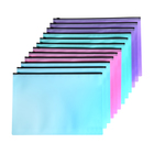 Набор папок-конвертов на ZIP-молнии A4, 150 мкм, Calligrata Pastel, полупрозрачные, 12 штук, МИКС - фото 321511914