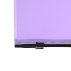 Папка-конверт на ZIP-молнии A5, 150 мкм, Calligrata Pastel, прозрачная, чёрная молния, фиолетовая - Фото 3