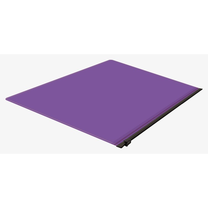 Папка-конверт на ZIP-молнии A5, 150 мкм, Calligrata Pastel, прозрачная, чёрная молния, фиолетовая