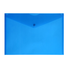 Набор папок-конвертов на кнопке А4, 150 мкм, Calligrata, 10 штук, прозрачные, синие - фото 321511949
