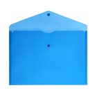 Набор папок-конвертов на кнопке А4, 150 мкм, Calligrata, 10 штук, прозрачные, синие - фото 9863695