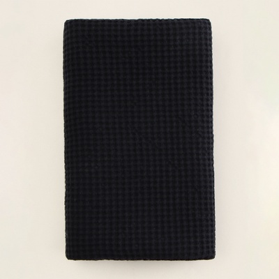 Полотенце вафельное SL HOME: Linen «Дарк Маре», 60×140 см, чёрное