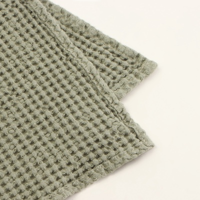Полотенце вафельное SL HOME: Linen «Олива», 60×140 см, оливковое