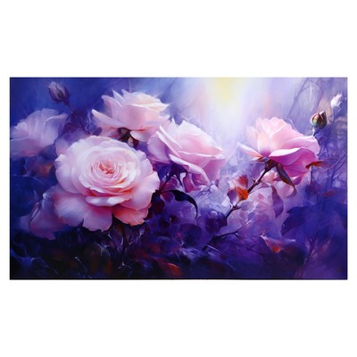 Картина на холсте "Нежные розы" 60*100 см