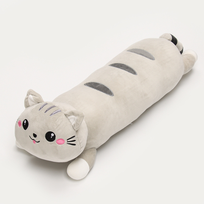 Мягкая игрушка «Кот-батон», 75 см, цвет серый
