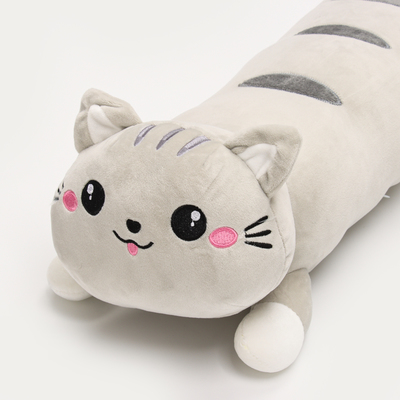 Мягкая игрушка «Кот-батон», 75 см, цвет серый