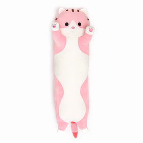 Мягкая игрушка «Котик», толстый, 110 см, цвет розовый