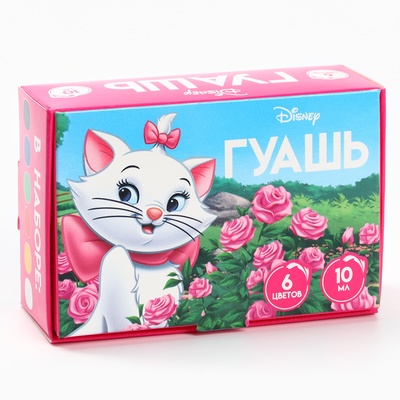 Гуашь 6 цветов по 10 мл, «Кошечка Мари», Коты аристократы