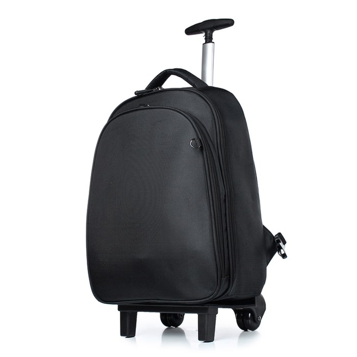 Рюкзак на тележке, синтетическая ткань, 310x430x130 см, ЧЕРНЫЙ - Фото 1