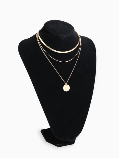 УЦЕНКА Бюст для украшений, 23×15×34 см, h=34 см, цвет чёрный